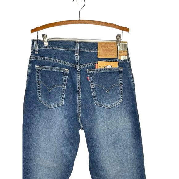 Vtg Levi's 550 Rlaxed fit tapered fit‎ denim jeans new usa made sz 14 irregular - Picture 2 of 3